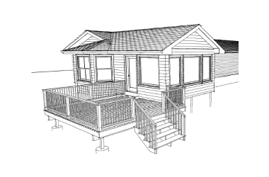 service-1 Residential addition and deck permit drawings prepared to Ontario Building Code requirements