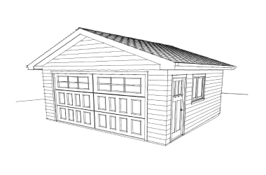 service-1 Garage and accessory building permit drawing for Ontario residential construction