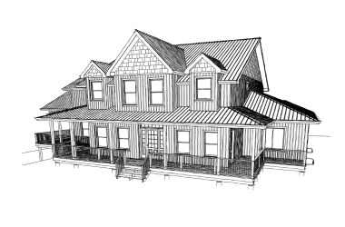 service-1 Residential house permit drawing prepared for Ontario building permit approval